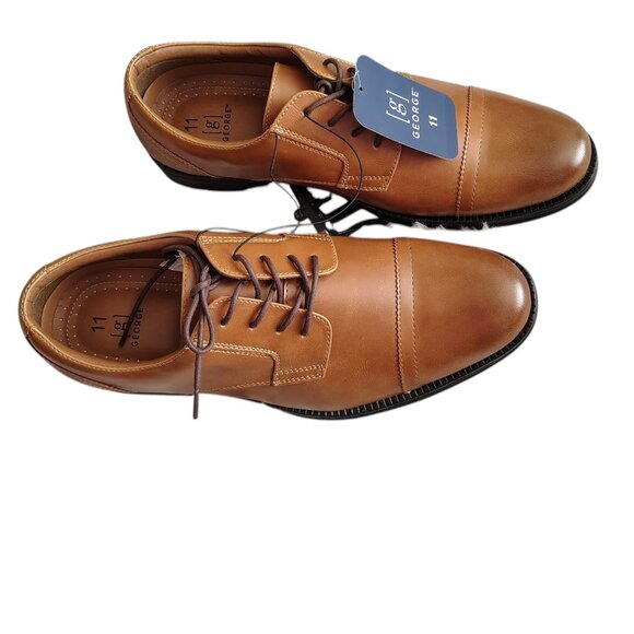 George Branford Men's Casual Dress Shoes, Brown, Size 11 - Picture 1 of 12
